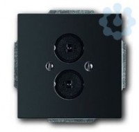 Плата центральная 2-разъема для LS solo/fut. черн. бархат ABB 2CKA001723A0259