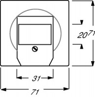 Плата центральная для 0247 0248 impuls черн. бархат ABB 2CKA001753A0148
