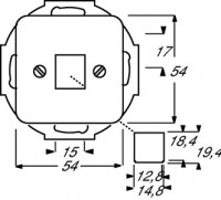 Плата центральная для инф. разъема бел. ABB 2CKA001753A3825