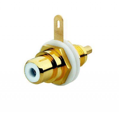 Разъем RCA/CINCH колокольчик/тюльпан от 20Гц до 20кГц бел. ABB 2CKA000230A0451