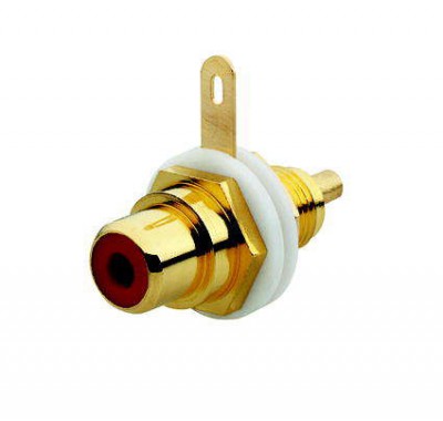 Разъем RCA/CINCH колокольчик/тюльпан от 20Гц до 20кГц красн. ABB 2CKA000230A0453
