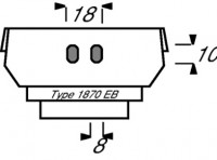 Суппорт (цоколь) для 2-х разъемов Simplex ST ABB 2CKA001764A0216
