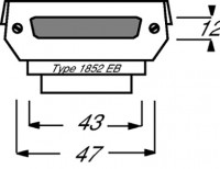 Суппорт (цоколь) для 25п разъема D-Sub ABB 2CKA001764A0034