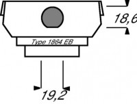 Суппорт (цоколь) для разъема Twinax ABB 2CKA001764A0158