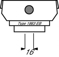 Суппорт (цоколь) для разъема UHF ABB 2CKA001764A0141