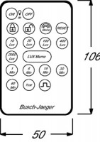 Пульт ДУ инфракрасный сервисный для датчика присутствия Busch-Wachter BasicLINE Corridor ABB 2CKA006800A2511