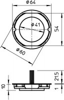 Крышка сигнальная для коробки под наст. светильник d60мм UG 60 SD OBO 2003317