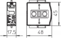 Вставка для УЗИП (Класс I+II) 385В V25-B+C 0-450PV OBO 5097065