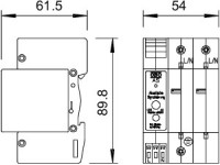 Основание УЗИП 2 пол. (Класс II) V20-C U-2 AS OBO 5096413