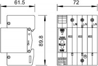 Основание УЗИП 3 пол. (Класс II) V20-C U-3 AS OBO 5096421