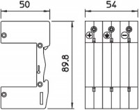 Основание УЗИП 3 пол. (Класс II) V20-C U-3PH-Y OBO 5096647