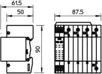 Основание УЗИП 3+NPE (Класс II) V20-C U-3+NPE OBO 5096370