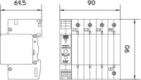 Основание УЗИП 3+NPE (Класс II) V20-C U-3+NPE-AS OBO 5096372