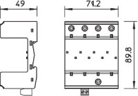 Основание УЗИП 4 пол. MB 4+FS OBO 5096682