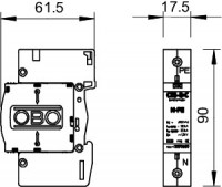 Устройство защиты от импульсных перенапр. УЗИП для силовых сетей 1 пол. (Класс I+II) C 25-B+C 1 OBO 5095606