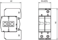 Устройство защиты от импульсных перенапр. УЗИП для силовых сетей 2 пол. (Класс II) 150В V20-C 2-150 OBO 5094679