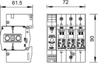 Устройство защиты от импульсных перенапр. УЗИП для силовых сетей 3 пол. (Класс I+II) 280В V25-B+C 3+AS OBO 5097185
