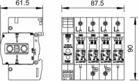 Устройство защиты от импульсных перенапр. УЗИП для силовых сетей 4 пол. (Класс I+II) 280В V25-B+C 4+AS280 OBO 5097193