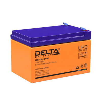 Аккумулятор UPS 12В 51А.ч Delta HR 12-51 W