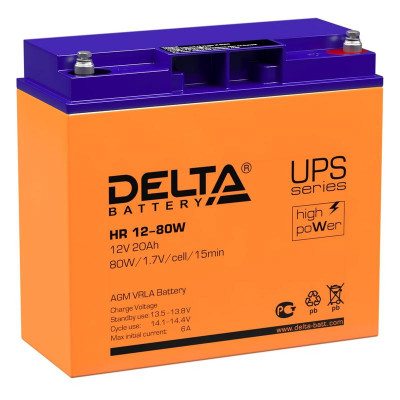 Аккумулятор UPS 12В 20А.ч Delta HR 12-80 W