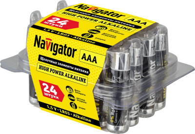Элемент питания алкалиновый AAA/LR03 94 787 NBT-NE-LR03-BOX24 (уп.24шт) Navigator 94787
