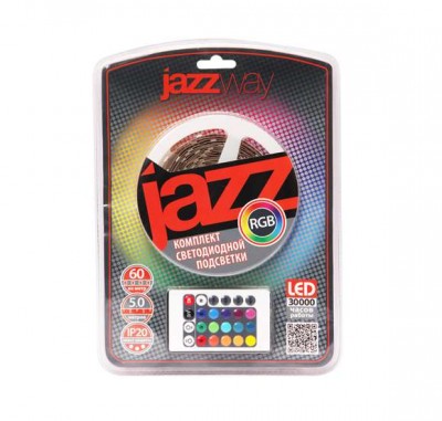 Комплект ленты светодиод. 5050/30-RGB 5м IP20 RGB мультиколор блист. JazzWay 4897062852991