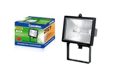 Прожектор ST-1002A ГЛН 500Вт R7s IP54 черн. Camelion 7243
