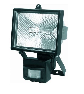 Прожектор ST-150А ГЛН 150Вт R7s IP54 с датчиком движ. 120 град. черн. Camelion 7248