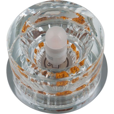 Светильник декоративный встраиваемый DLS-F119 G9 CHROME/CLEAR+GOLD 