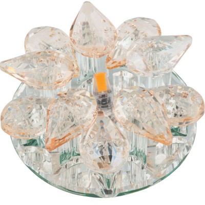 Светильник декоративный встраиваемый DLS-F129 G4 GLASSY/CHAMPAIGNE 
