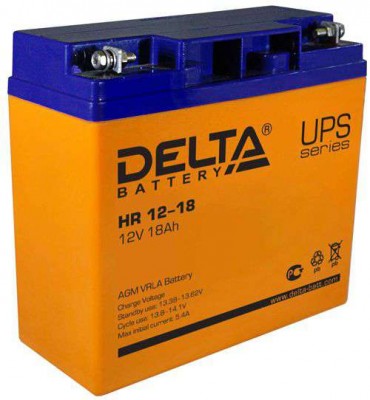 Аккумулятор 12В 18А.ч Delta HRL 12-18 Х