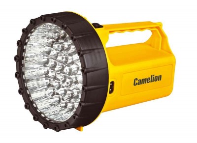 Фонарь 43LED 29316 (аккум. 220В 6В 4А.ч. пласт. желт. короб) Camelion 10468