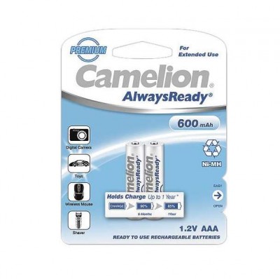 Аккумулятор AAA/R03 NI-MN Always Ready 600мА.ч BL-2 (блист.2шт) Camelion 11605