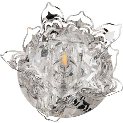 Светильник декоративный встраиваемый DLS-F128 G4 CHROME/CLEAR 