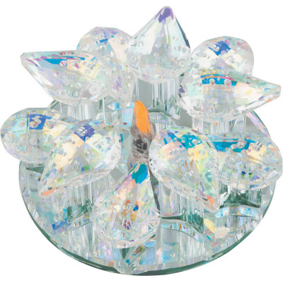 Светильник декоративный встраиваемый DLS-F129 G4 GLASSY/RAINBOW 