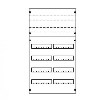 Панель для установки модулей 1ряд/8реек ABB 1V4KA