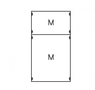 Панель с монтаж. платой 2ряда/3рейки ABB 2M00A