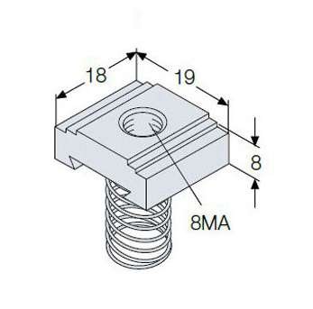 Гайка М8 для EV1050 (уп.100шт) ABB EV1058