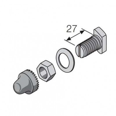 Комплект соединительный под плоскую шину М8 L=27 (уп.12шт) ABB AD1064