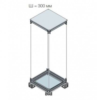 Рама верхняя/нижняя + панель нижняя 300х400мм ABB EK3040KN
