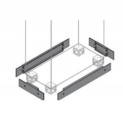 Фланец цоколя бок. 100х500мм (уп.2шт) ABB ZN5000