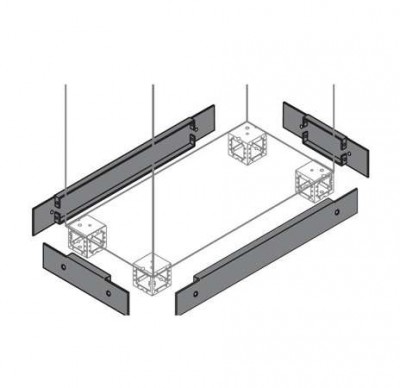 Фланец цоколя торц. 100х1200мм (уп.2шт) ABB ZN1200