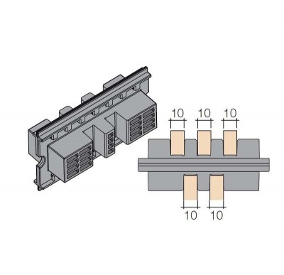 Держатель шины медной L=100мм (уп.24шт) ABB 1STQ007428A0000