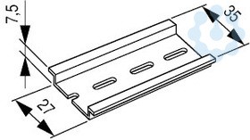 DIN-рейка 35х7.5мм TS35X7.5 EATON 053030