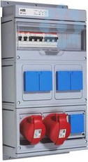 Бокс MP32/2MS с розетками в сборе IP44 пластик ABB 2CMA168983R1000