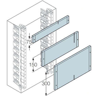 Панель глухая H=300мм для шкафов Gemini (размер 6) ABB 1SL0333A00