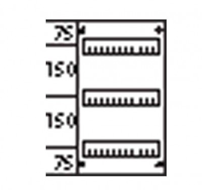 Пластрон с прорезями 1ряд/3 рейки 150мм ABB AS213