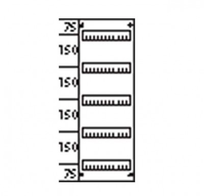 Пластрон с прорезями 1ряд/5 реек 150мм ABB AS215