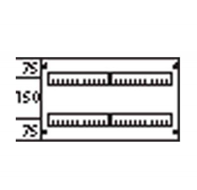 Пластрон с прорезями 2ряда/2 рейки 150мм ABB AS222