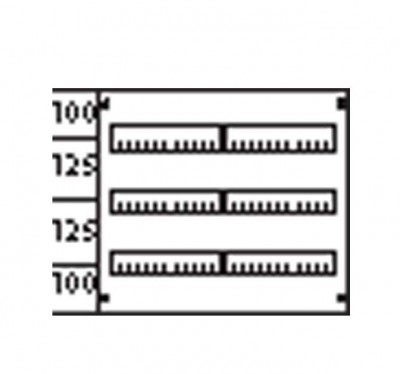 Пластрон с прорезями 2ряда/3 рейки ABB AS23